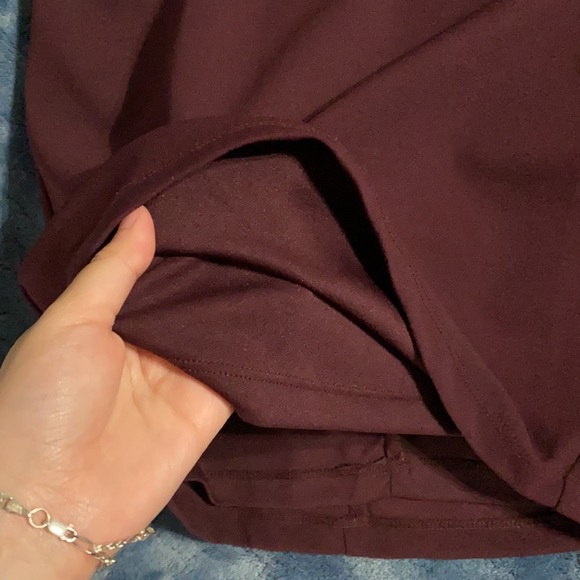 Burgundy formal dress with a lace back - Picture 5 of 5